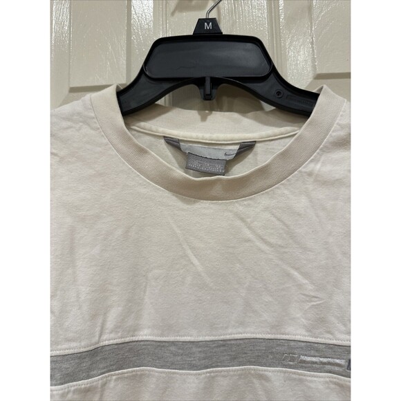 Vintage Y2K Nike Embroidered Mini Swoosh T-Shirt Size XL White Gray - Picture 3 of 5